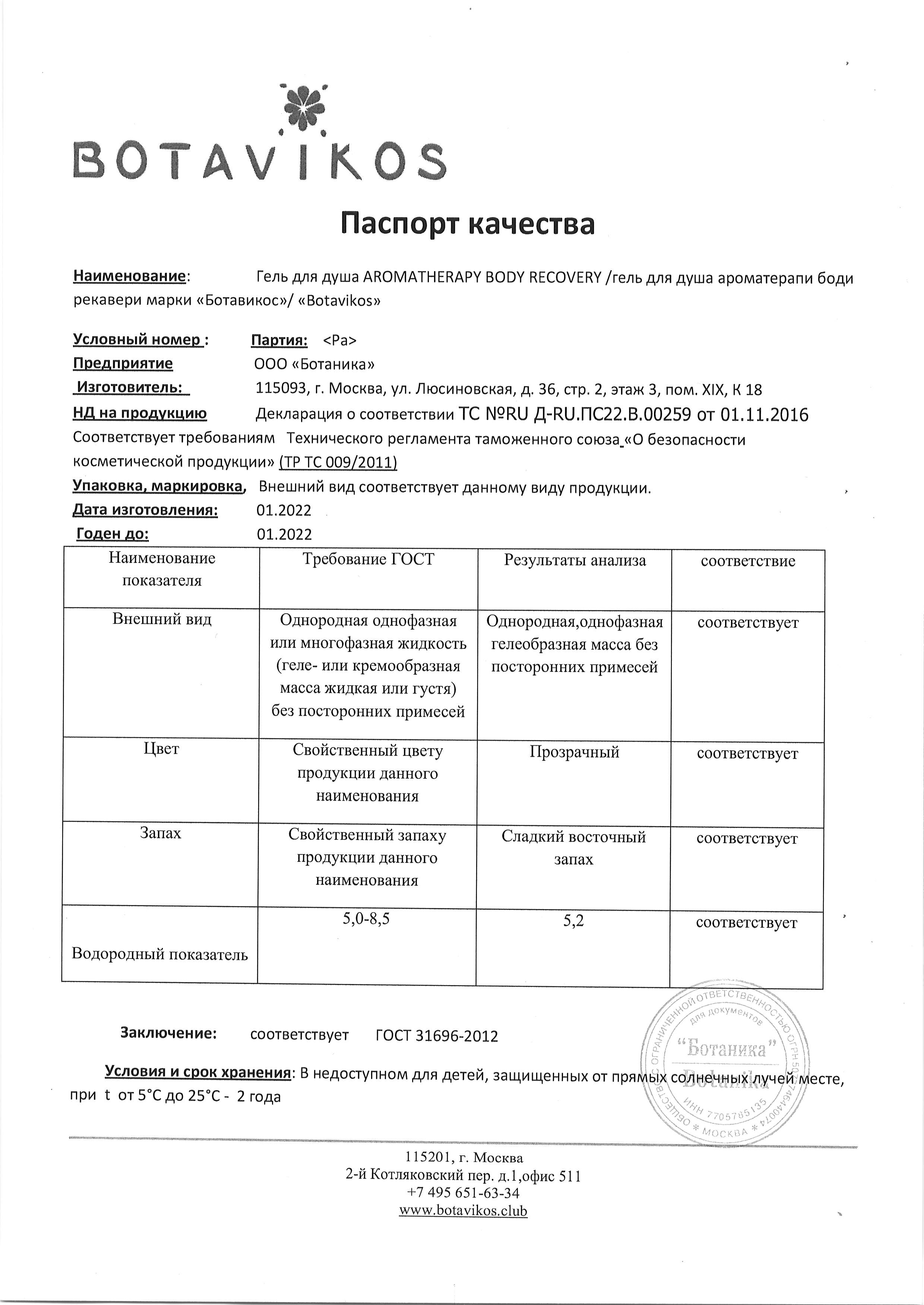 Паспорт №012022